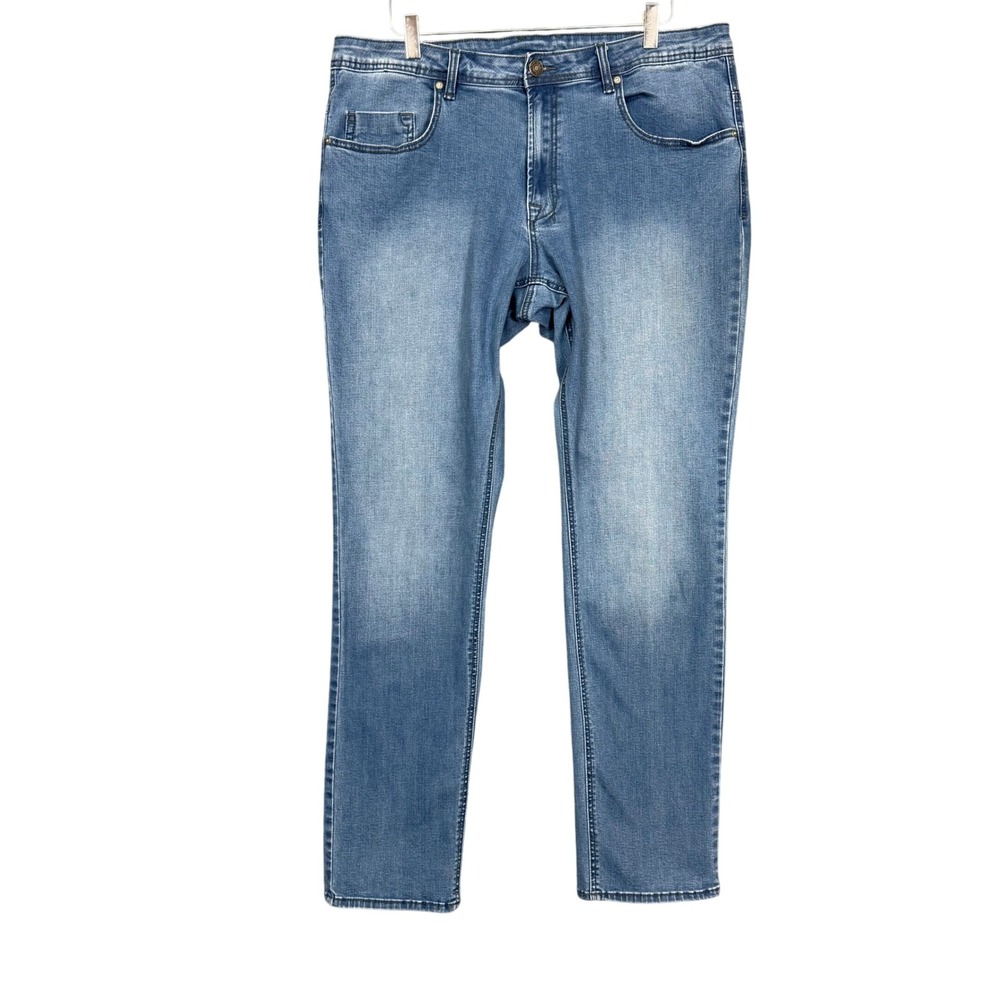 Buffalo David Bitton Jeans Mens 38x34 Blue Adam Slim Cotton Stretch Denim‎